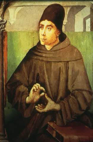 Juan Duns Escoto representado con el hábito franciscano
